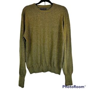 Henry Jacobson Silk Blend Olive Sweater Medium